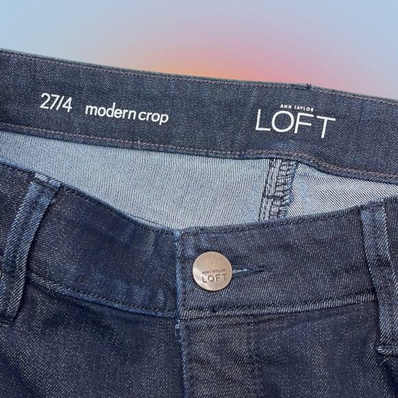 LOFT Women’s 27 / 4 MODERN CROP Blue Jeans - Picture 4 of 4